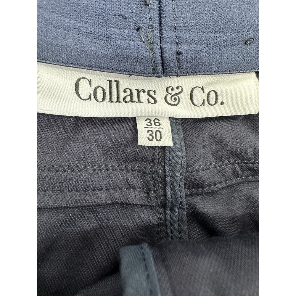 Collars & Co Men's 36x30 CEO Tech Pull On Pants Chino Navy Blue Stretch - New - Picture 6 of 14